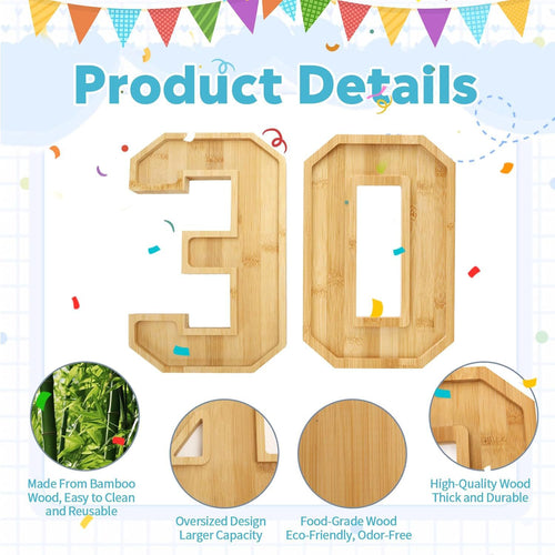 Creative Digital Fruit Party Decor Wooden Tray